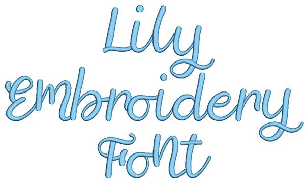 Lily Embroidery Font | Machine Embroidery Designs by JuJu