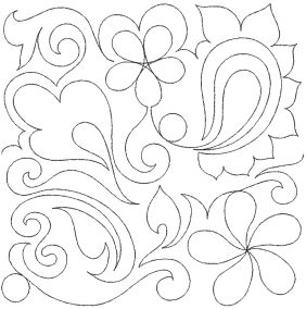 Swirly Paisley End-to-End Quilting Design | Machine Embroidery Designs ...