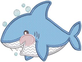 Shark Birth Announcement Template Machine Embroidery Designs by JuJu