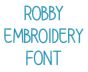 Robby Embroidery Font | Machine Embroidery Designs by JuJu