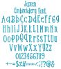 Jaxen Embroidery Font | Machine Embroidery Designs by JuJu