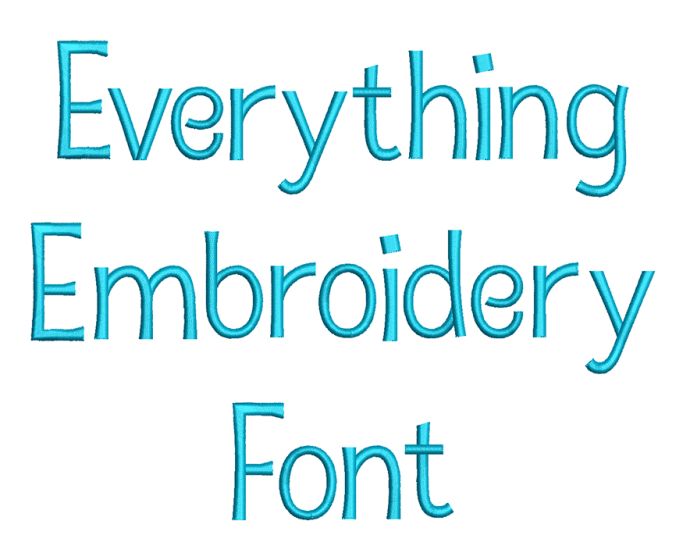 Everything Embroidery Font | Machine Embroidery Designs by JuJu