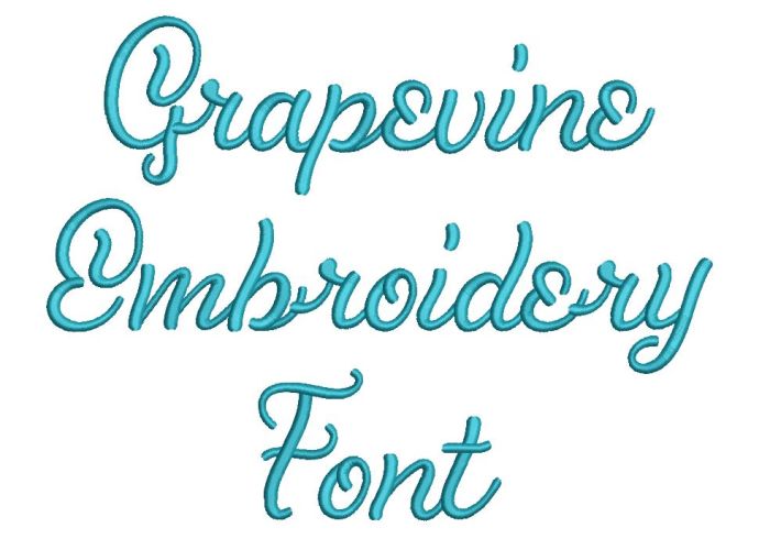 Grapevine Embroidery Font | Machine Embroidery Designs by JuJu