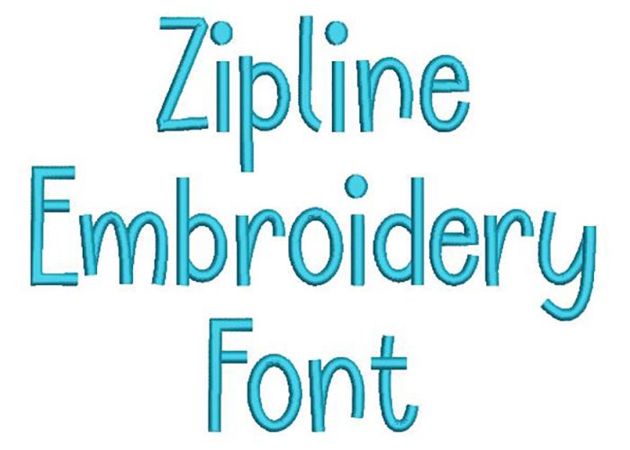 Zipline Embroidery Font | Machine Embroidery Designs by JuJu