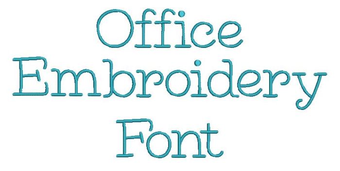 Office Embroidery Font | Machine Embroidery Designs by JuJu