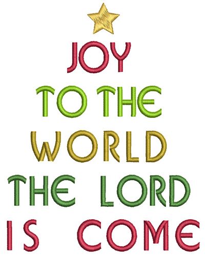 Joy To The World Free Bible Verse Machine Embroidery Design