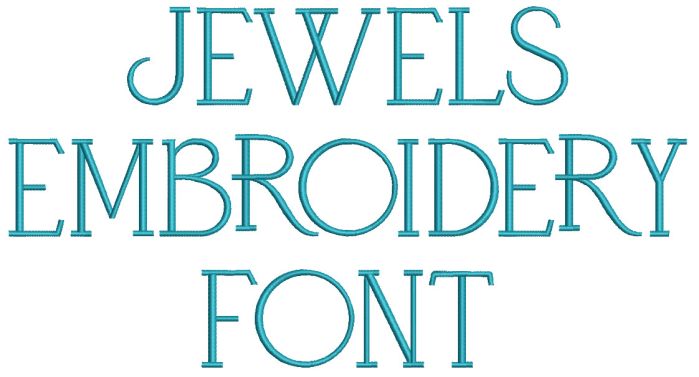 Jewels Embroidery Font | Machine Embroidery Designs by JuJu