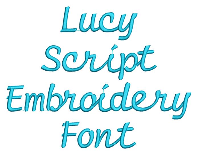 Lucy Script Embroidery Font | Machine Embroidery Designs by JuJu