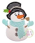 Snowman Pipe Applique | Machine Embroidery Designs by JuJu