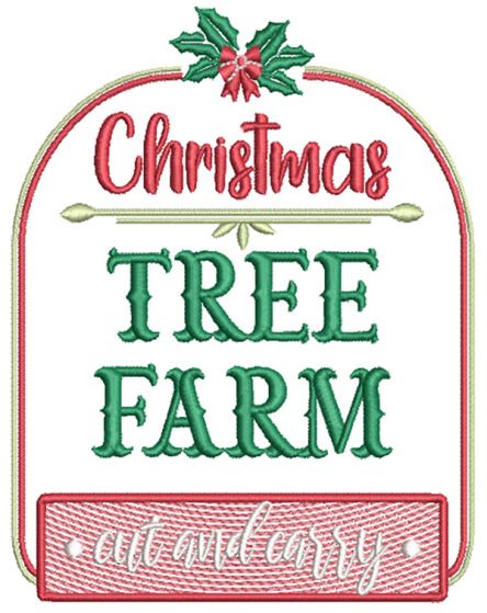 Farm Fresh Christmas 6 Machine Embroidery Designs by JuJu